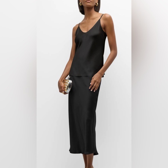 Sablyn Gloria dark silvery grey silk tank top. - Picture 8 of 8